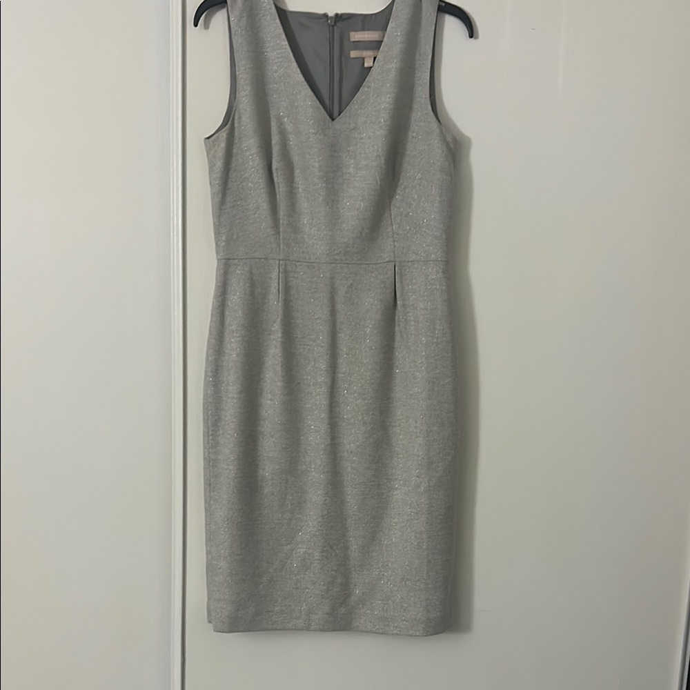 Banana Republic Italian Fabric Gray Sleeveless Sheath Dress